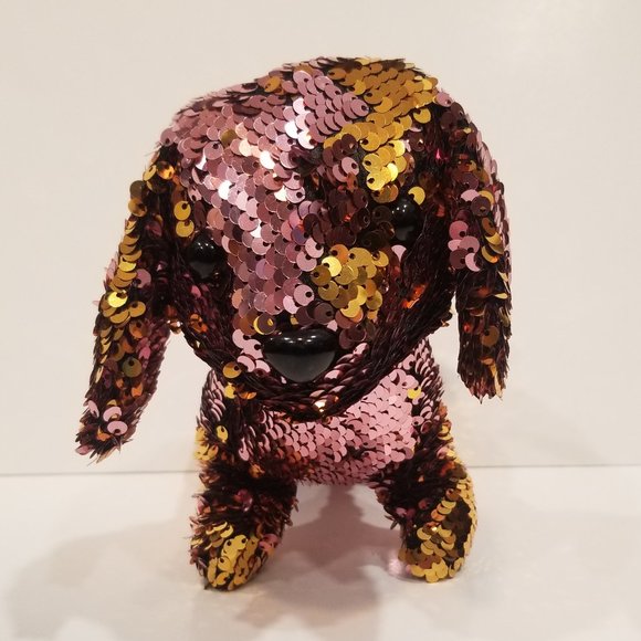 ๐Goffa Flip Sequins Plush Dog, EUC ๐$5 or 5 for $10๐ - Picture 6 of 13
